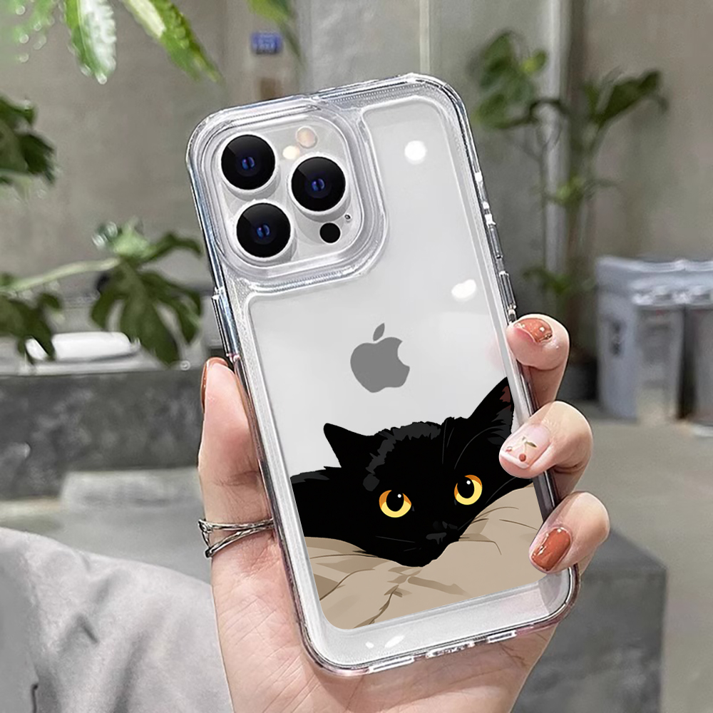 Xiaomi Redmi Note 14 - Lustige Schwarze Katze Paar-Handyhülle für Redmi