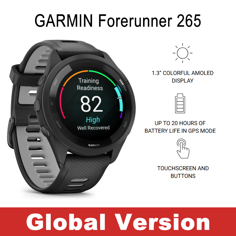 Smartwatch X - Garmin Forerunner 265 Lauf-Smartwatch Eingebautes GPS