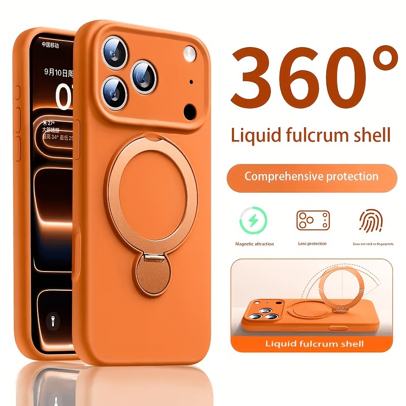 Magnetic Charging Stand - 360° Magnetischer Ständer Flüssigsilikon Handyhülle für