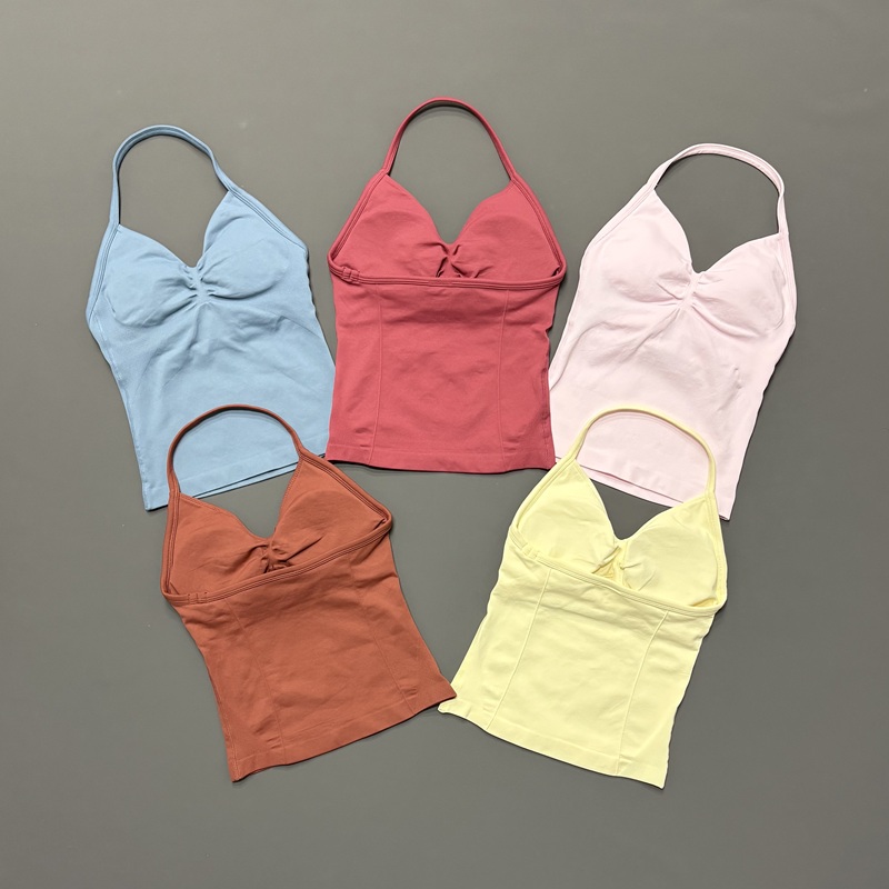 Rugged Sport Strap - Nahtloses Damen-Sport-Tanktop mit Neckholder und Spaghettiträgern,
