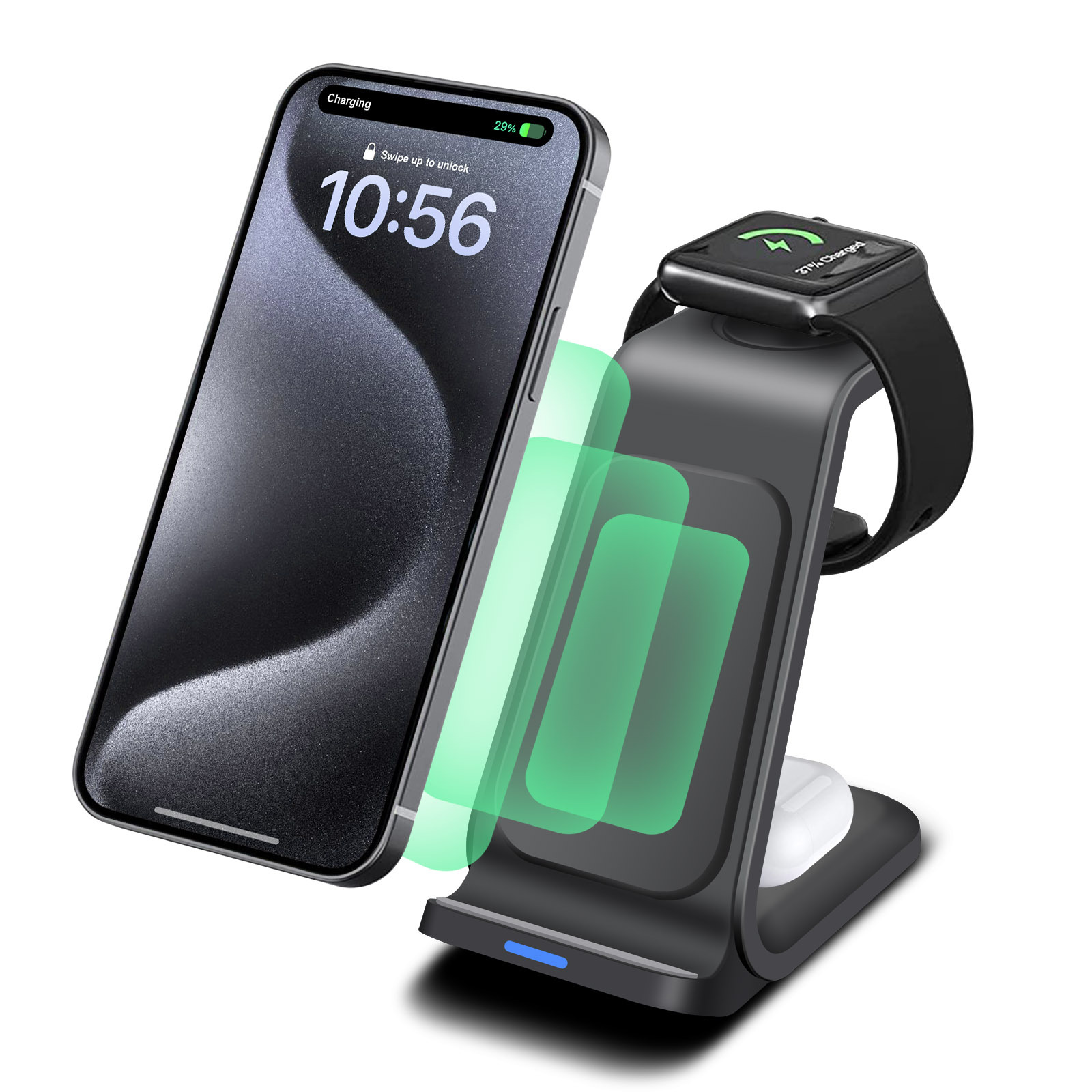 Smartwatch X - 3-in-1-Ladestation für iPhone, kabelloses Ladegerät für