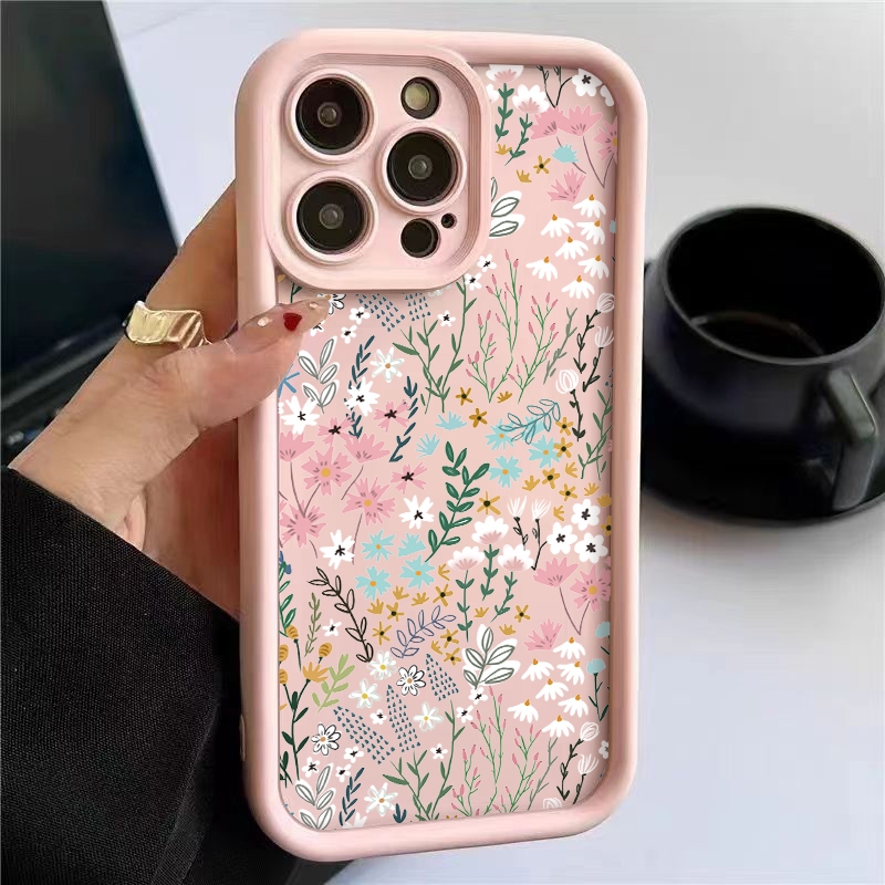 Xiaomi Redmi Note 14 - Rosa Hochwertige Bambus-Blumenmuster iPhone-Hülle für Xiaomi