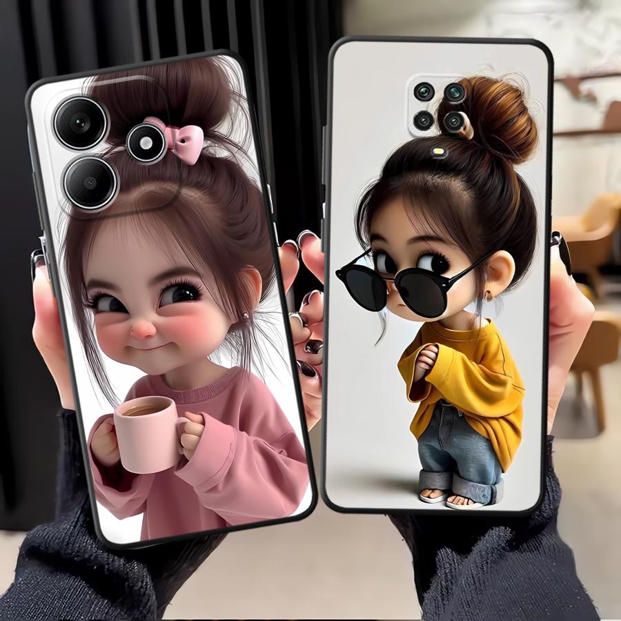 Xiaomi Redmi Note 14 - Cartoon-Mädchen-Muster Handyhülle für Xiaomi Redmi Note