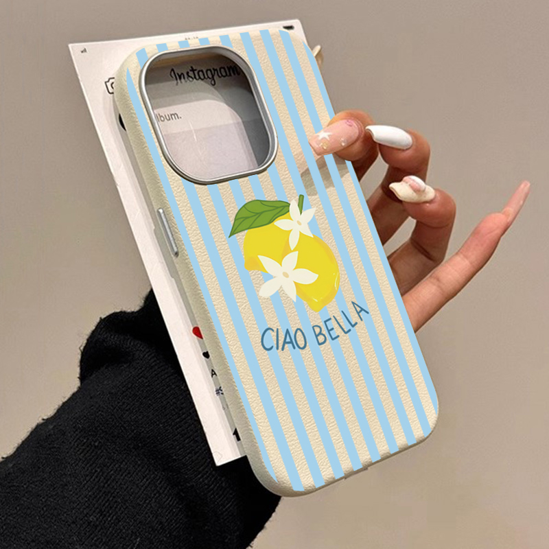 Samsung Galaxy A55 - Zitronengestreiftes Retro-Design, geeignet für Samsung Galaxy