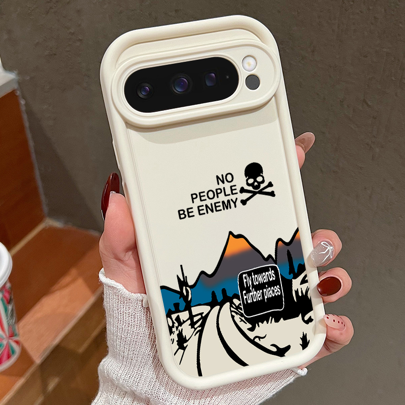 Google Pixel 9 - Handyhülle mit Bergstraßenmuster für Google Pixel