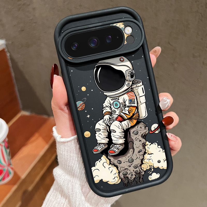 Google Pixel 9 - Cartoon-Astronauten-Print TPU-Handyhülle für Google Pixel 10