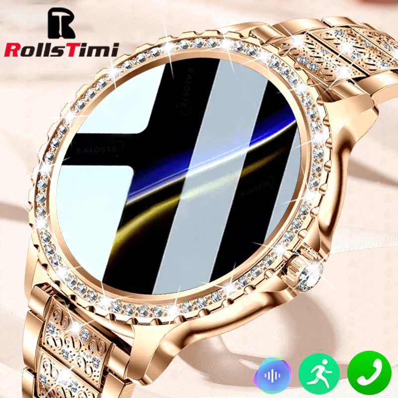 Smartwatch Faces - Mode Luxus Gold Frauen Smart Uhr