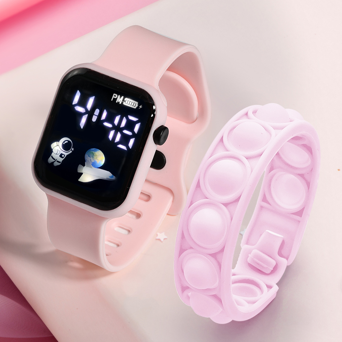Smartwatch Touch - 2 Stück Kinder Smartwatch Armband einfache