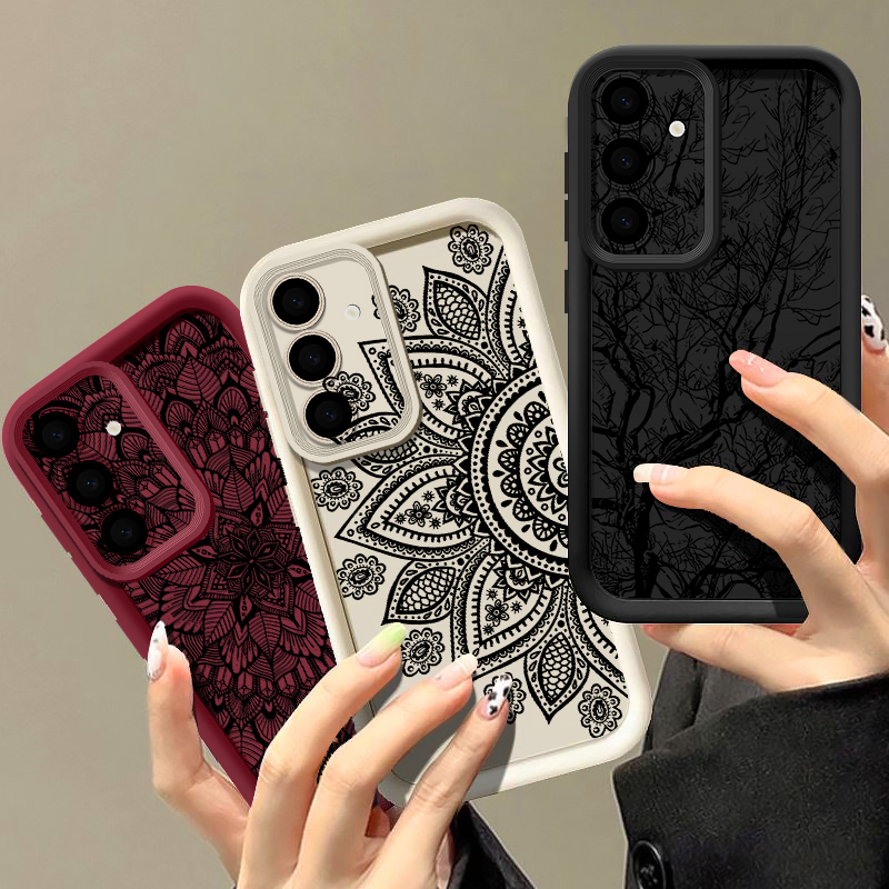 Retro-Blumen-Totem-Muster-Hüll – Samsung Galaxy A55 Bewertung und Preis