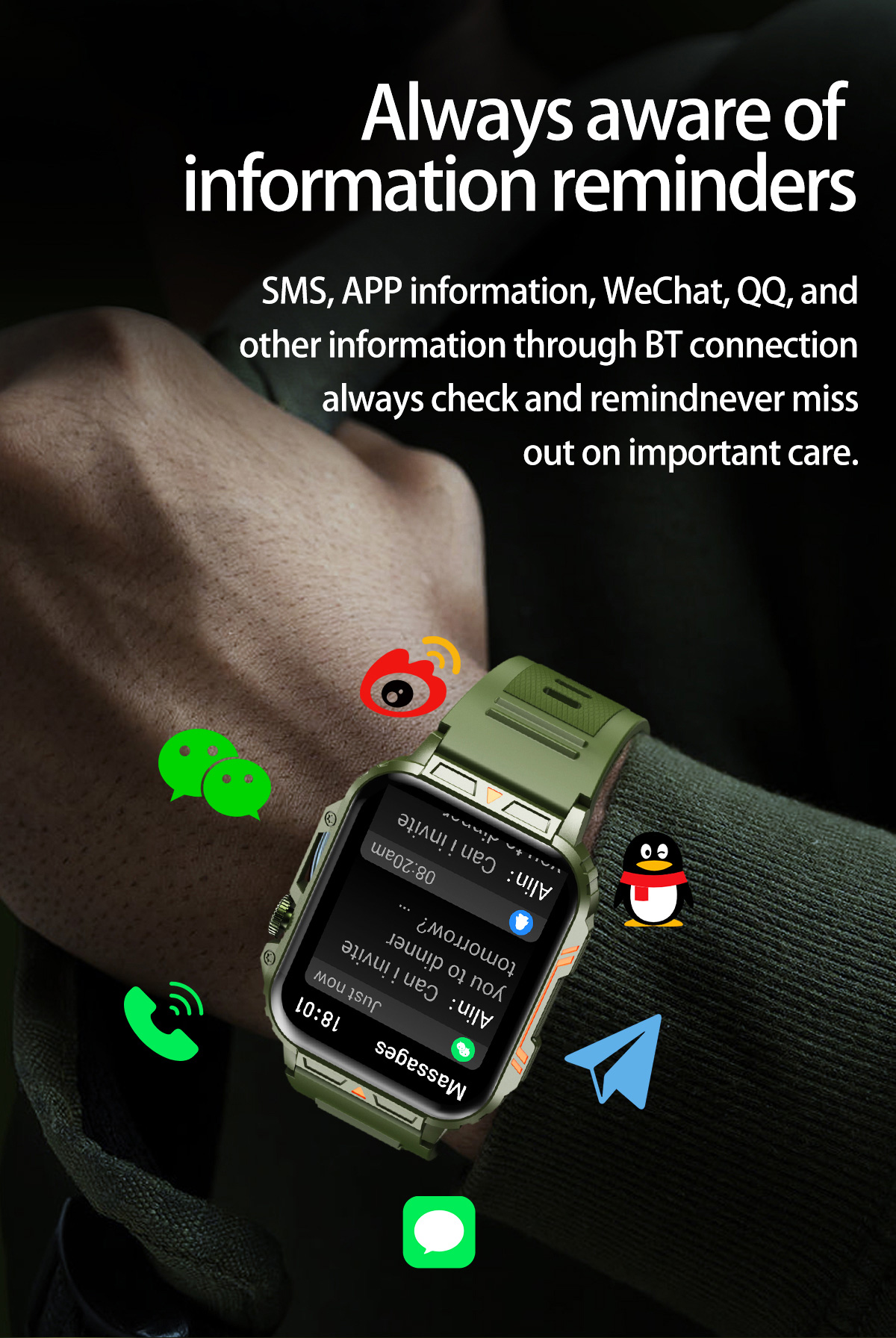 1,91 Outdoor Militär Smartwatc – Smartwatch Faces Bewertung und Preis