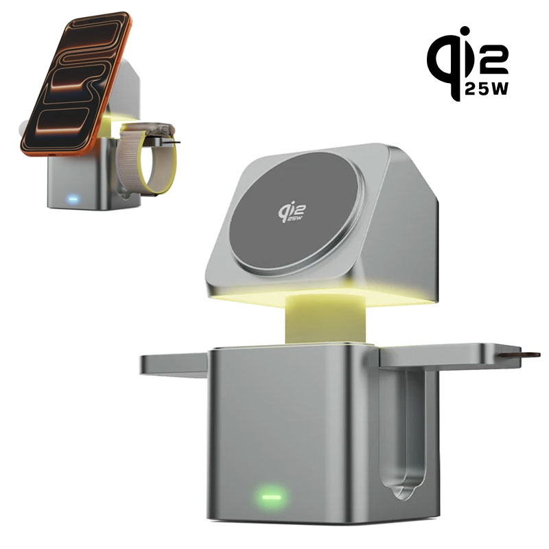 3-in-1 Magnetisches QI2.2 25W  – Smartwatch Touch Bewertung und Preis